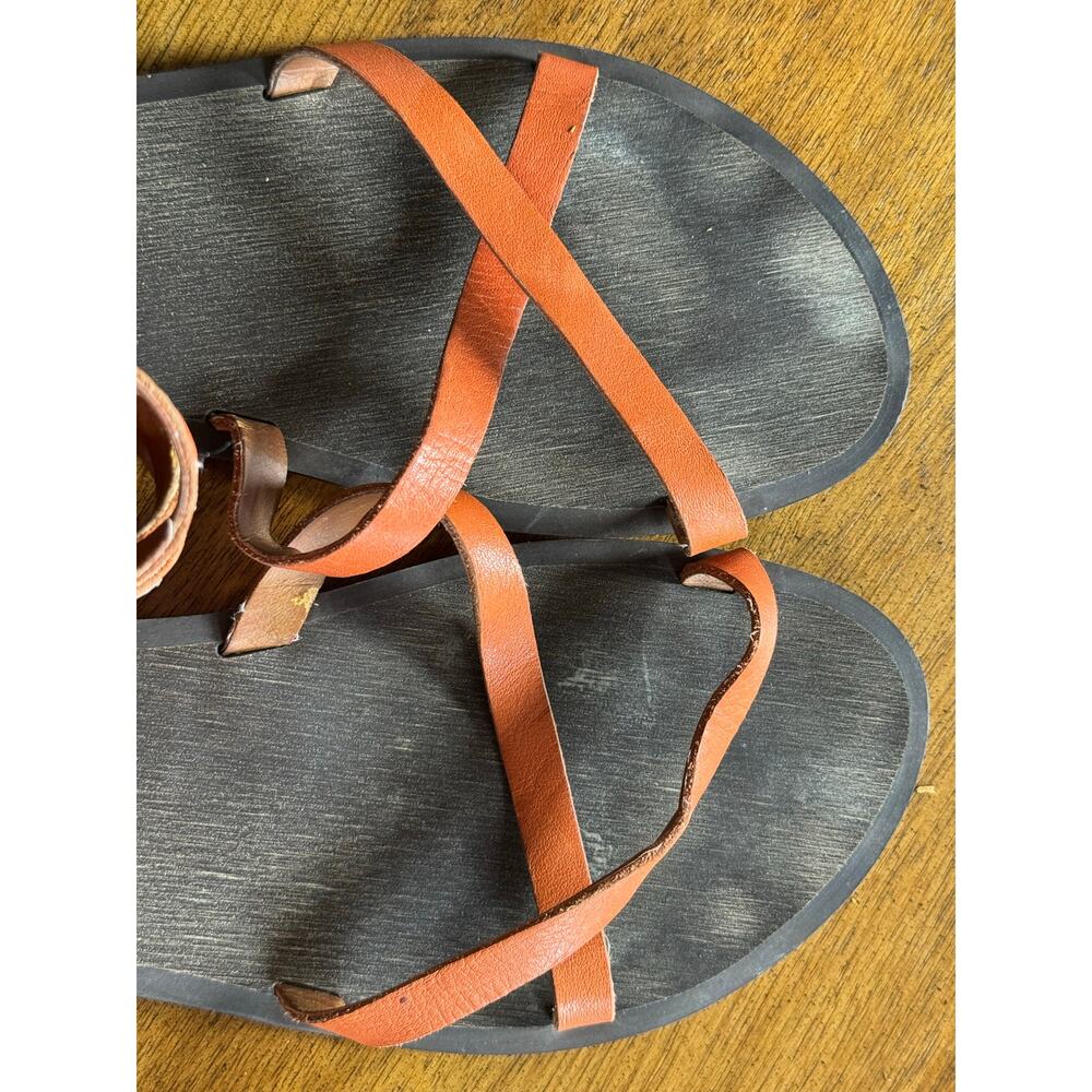 Nine West Vintage America Captivate Sandals Sz 10 Leather Gladiator Boho - Picture 9 of 10